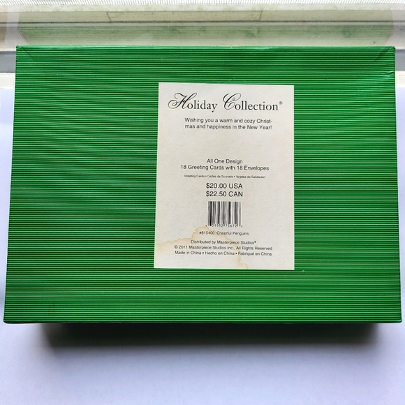 Holiday Collection Cheerful Penguins Christmas Cards - Qty 20 - Picture 2 of 8